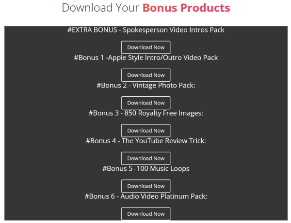 Video marketing blaster bonus